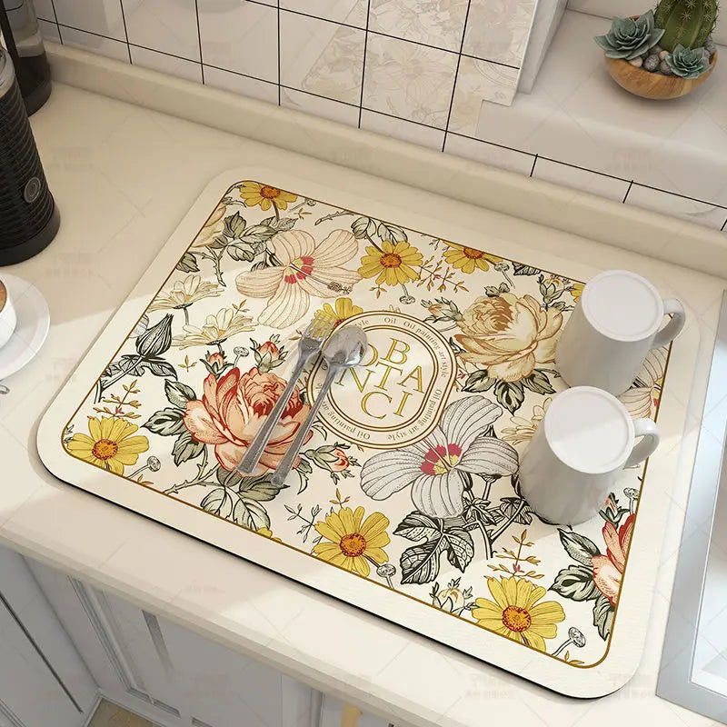 EMESA HOME Large Kitchen Super Absorbent Mat is designed to efficiently manage spills and drainage in your kitchen or bathroom - Emesa Home