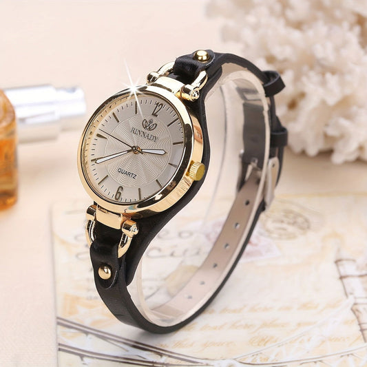 EMESA HOME Leather Strap Watch Strap Fashion Ladies Quartz Watch Fancy Women Watches Jewelry Sophisticated And Stylish Women Watch - Emesa Home