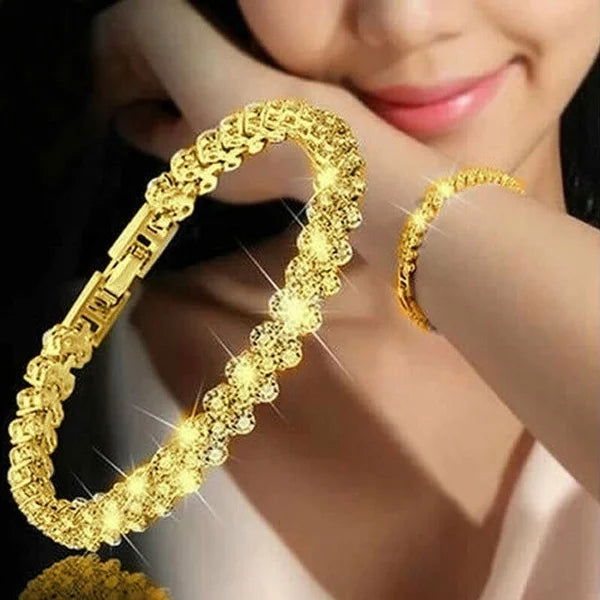 EMESA HOME Luxury Love Braided Leaf Bracelet Charm Crystal is an exquisite piece of jewelry designed for elegance and charm - Emesa Home