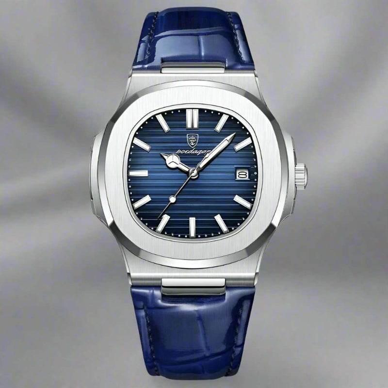 EMESA HOME Luxury Waterproof Luminous Date Leather Men's Sports Watch - Square Casual Quartz Male Wristwatch - EMESA HOME™