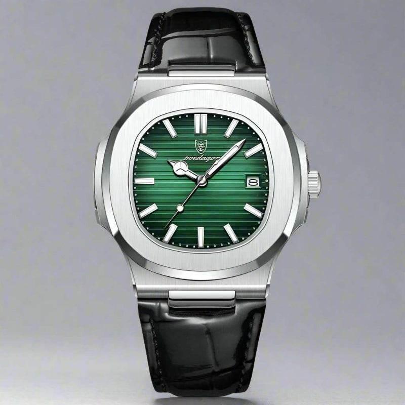 EMESA HOME Luxury Waterproof Luminous Date Leather Men's Sports Watch - Square Casual Quartz Male Wristwatch - EMESA HOME™