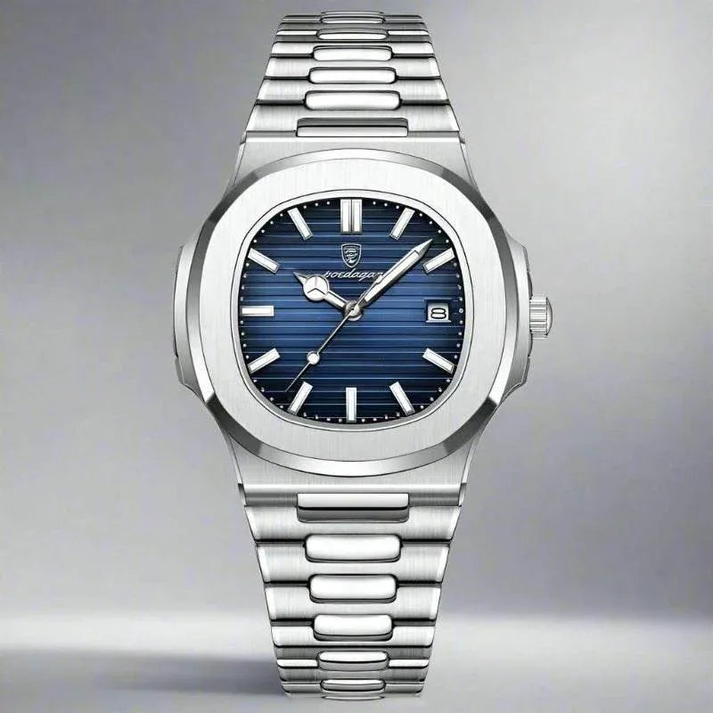 EMESA HOME Luxury Waterproof Luminous Date Leather Men's Sports Watch - Square Casual Quartz Male Wristwatch - EMESA HOME™