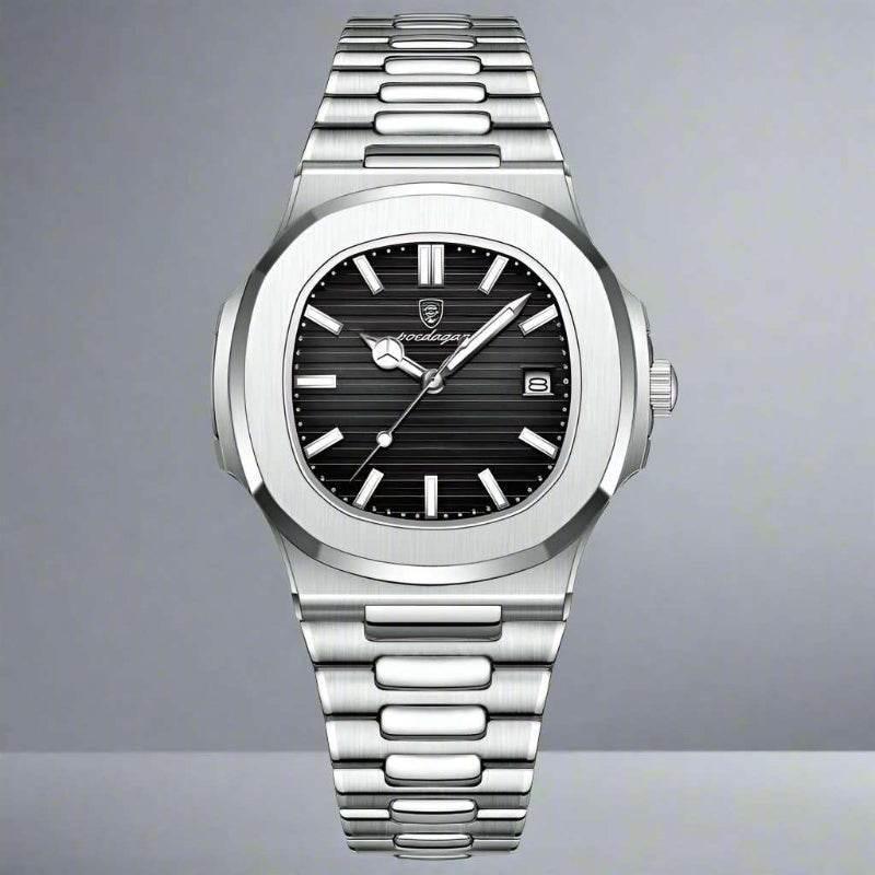 EMESA HOME Luxury Waterproof Luminous Date Leather Men's Sports Watch - Square Casual Quartz Male Wristwatch - EMESA HOME™