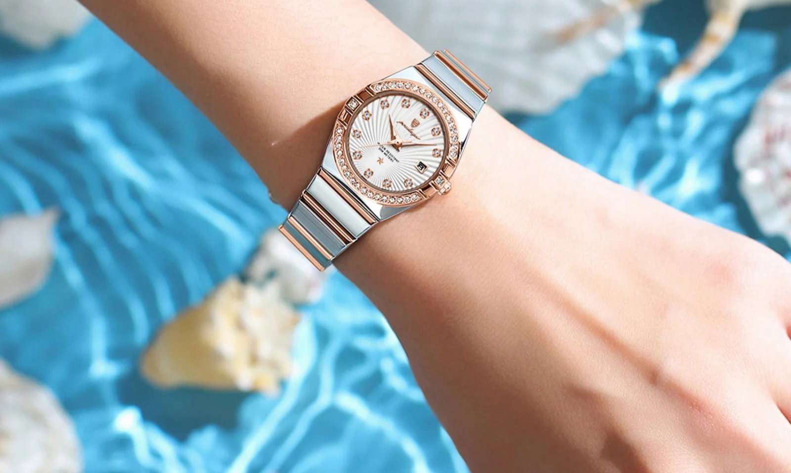 EMESA HOME Luxury Women's Waterproof Luminous Date Stainless Steel Wristwatch - High-Quality Quartz Ladies Watch with Box - Emesa Home