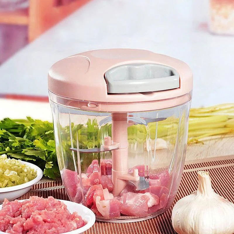 EMESA HOME Manual Meat Mincer and Garlic Chopper: Rotating Press Crusher for Vegetables and Onions - Emesa Home