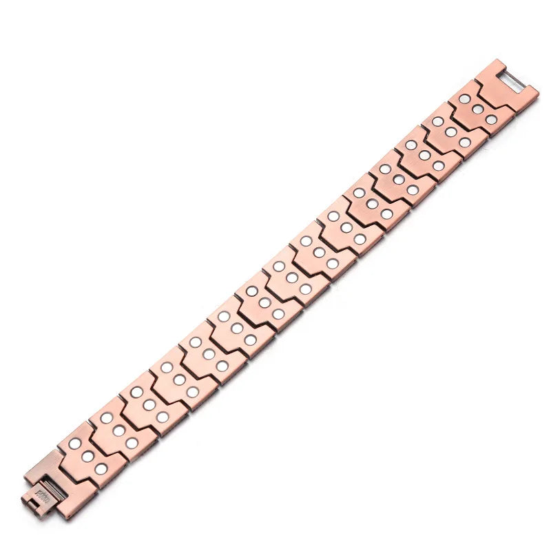 EMESA HOME Men's Pure Copper Bracelet 3500 Gauss 3X Strength Magnetic Therapy Link Bracelets - Emesa Home