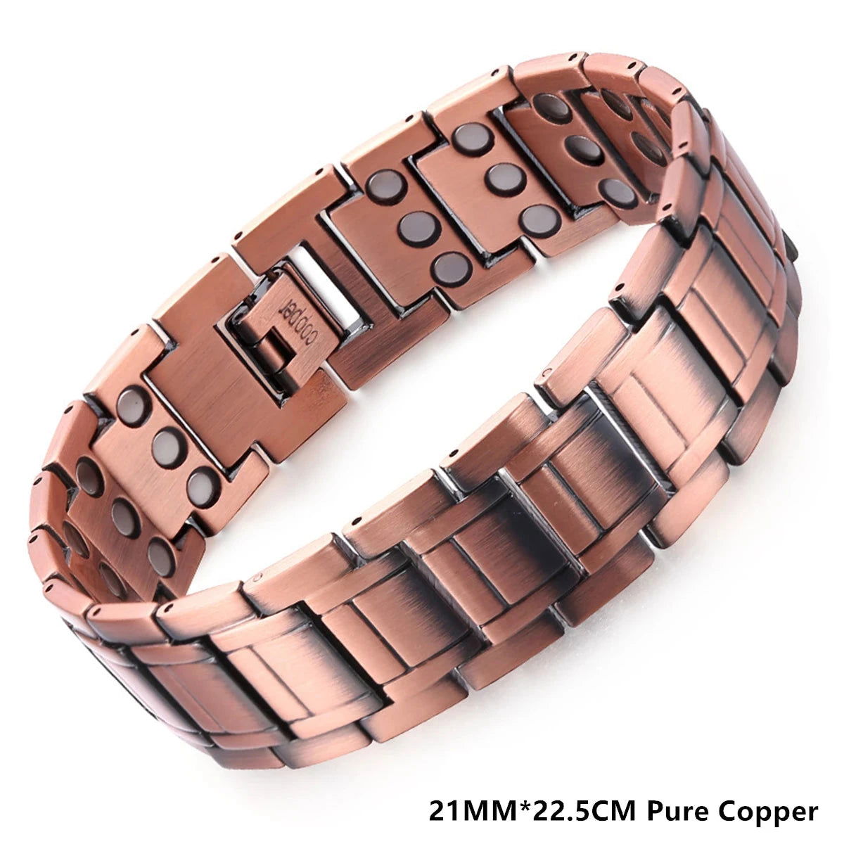 EMESA HOME Men's Pure Copper Bracelet 3500 Gauss 3X Strength Magnetic Therapy Link Bracelets - Emesa Home