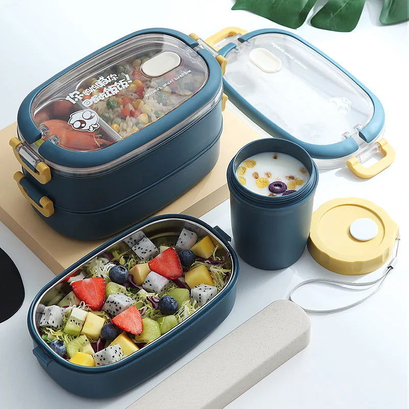 EMESA HOME Multi-Layer Bento Box: Stylish and functional, ideal for organizing and carrying lunch with a compact, efficient design. - Emesa Home