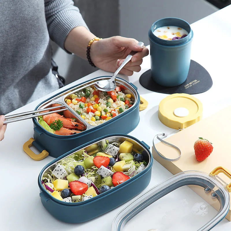 EMESA HOME Multi-Layer Bento Box: Stylish and functional, ideal for organizing and carrying lunch with a compact, efficient design. - Emesa Home