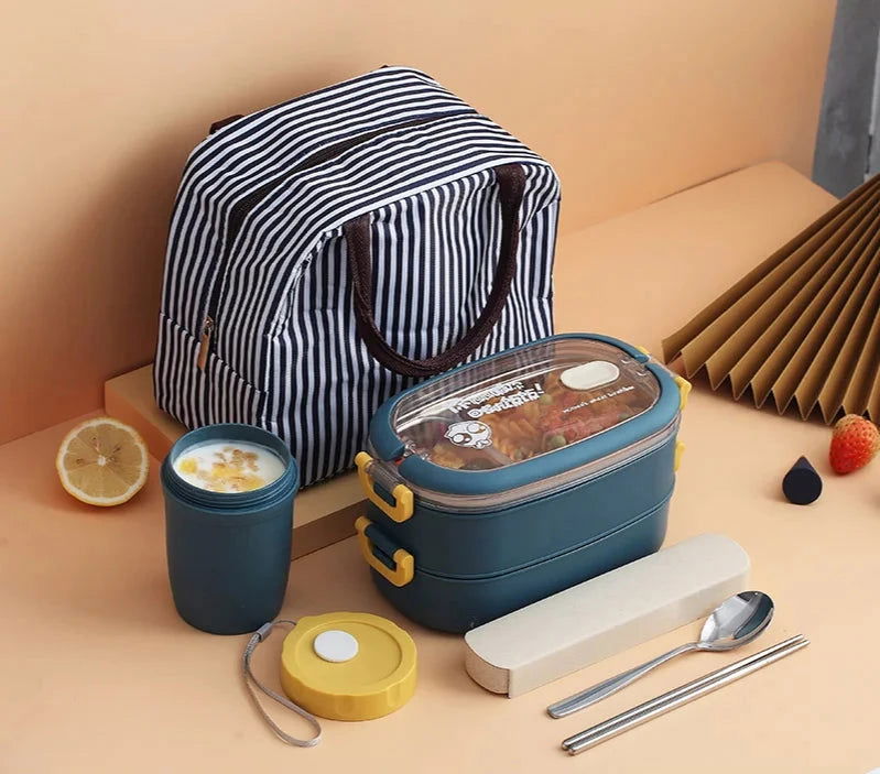 EMESA HOME Multi-Layer Bento Box: Stylish and functional, ideal for organizing and carrying lunch with a compact, efficient design. - Emesa Home