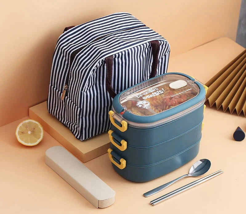 EMESA HOME Multi-Layer Bento Box: Stylish and functional, ideal for organizing and carrying lunch with a compact, efficient design. - Emesa Home