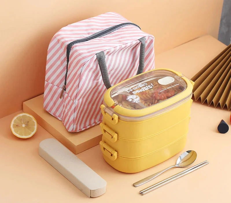 EMESA HOME Multi-Layer Bento Box: Stylish and functional, ideal for organizing and carrying lunch with a compact, efficient design. - Emesa Home