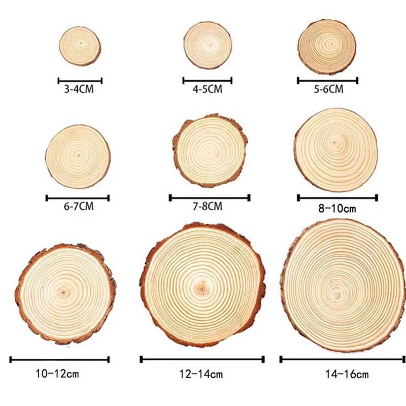 EMESA HOME Natural Pine Round Unfinished Wood Slices are versatile DIY craft materials that can be used for various projects. - Emesa Home