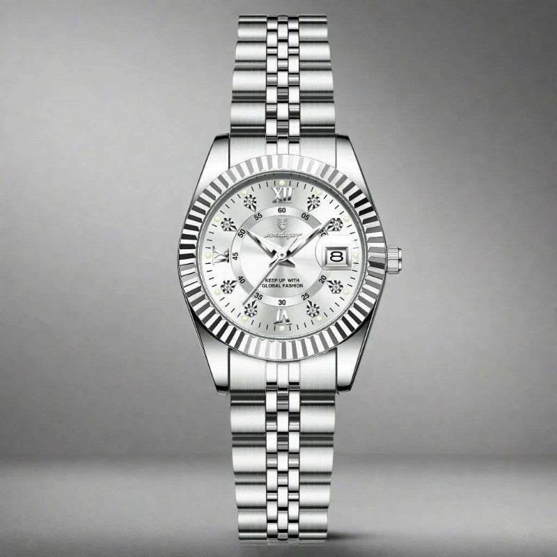 EMESA HOME Luxury Elegant Watch for Women Waterproof Luminous Date Ladies Watch Stainless Steel Quartz Women's Watches - EMESA HOME™