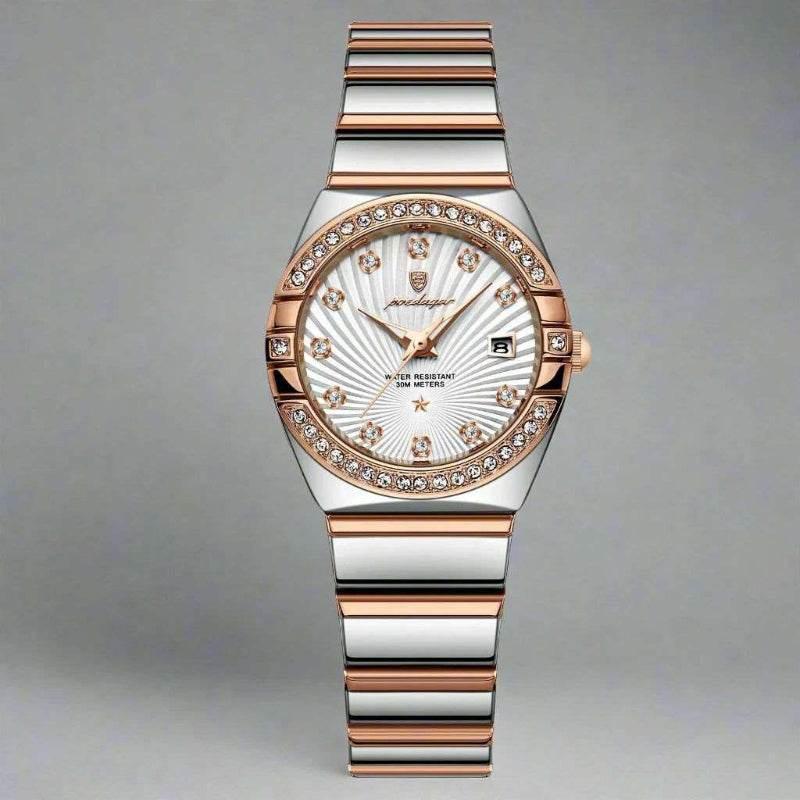 EMESA HOME Luxury Women's Waterproof Luminous Date Stainless Steel Wristwatch - High-Quality Quartz Ladies Watch with Box - EMESA HOME™