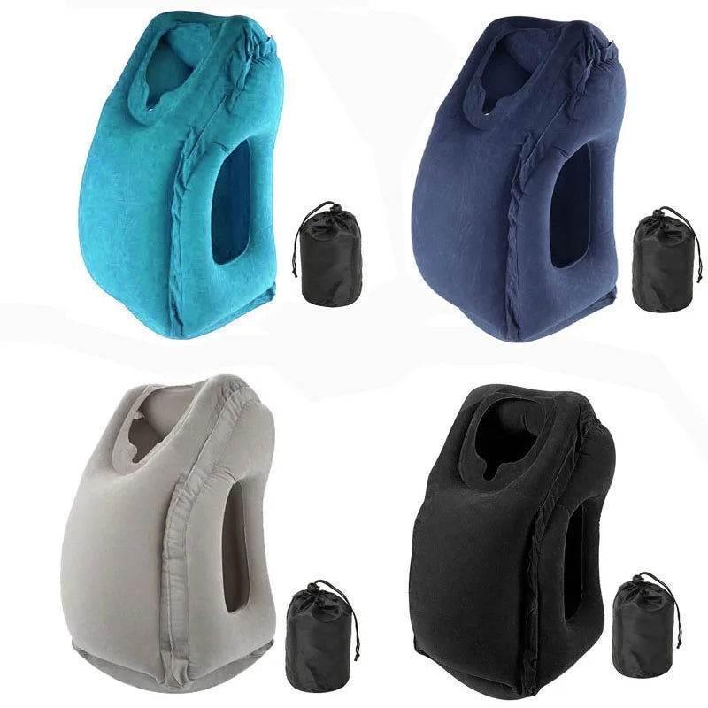 EMESA HOME PVC Inflatable Air Travel Pillow: Portable Neck Support for Airplane, Car, and Office Rest. - EMESA HOME™