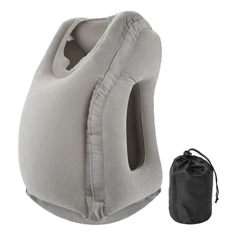 EMESA HOME PVC Inflatable Air Travel Pillow: Portable Neck Support for Airplane, Car, and Office Rest - Emesa Home