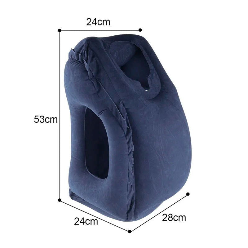 EMESA HOME PVC Inflatable Air Travel Pillow: Portable Neck Support for Airplane, Car, and Office Rest - Emesa Home