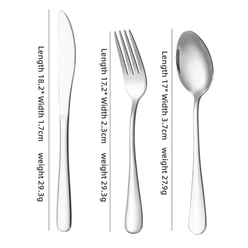 EMESA HOME Portable Tableware Set: Stainless Steel Spoon, Knife, and Fork Three-piece Set with Convenient Cutlery Box - Emesa Home