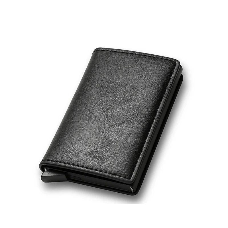 EMESA HOME RFID Smart Minimalist Credit Card Holder: Slim Synthetic Leather Wallet for Business and Everyday Use - Emesa Home