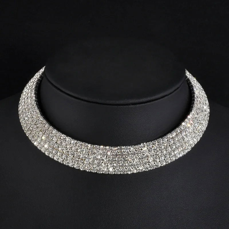 EMESA HOME Rhinestone Choker Necklaces: Elegance and Style in Five Captivating Designs - Emesa Home