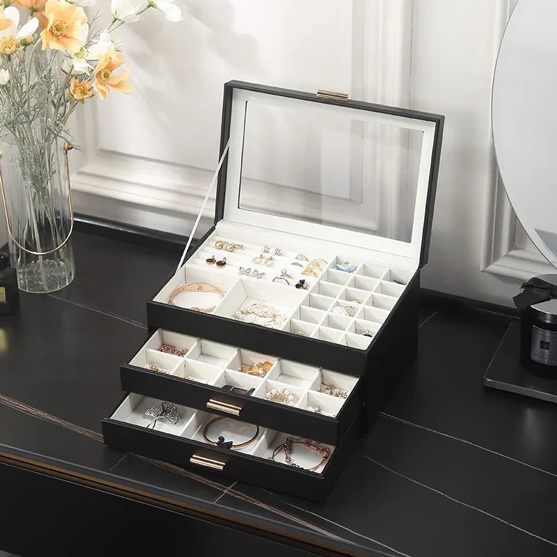 EMESA HOME Size Jewelry Organizer Display Travel Jewelry Case Boxes - Emesa Home