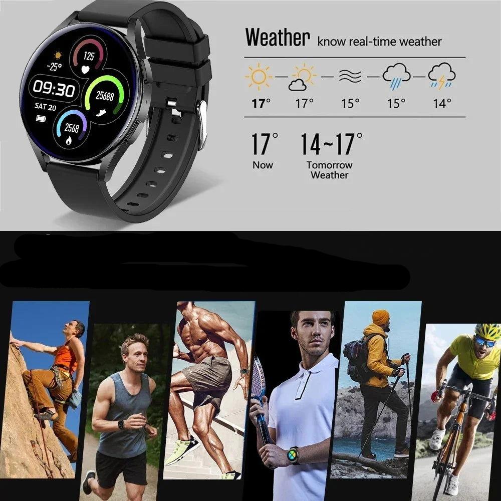 EMESA HOME Smartwatch for Men, Women : Full Touch HD Display, Blood Pressure and Oxygen Monitoring, Bluetooth Call, Sports Tracking for Android and iOS - Emesa Home