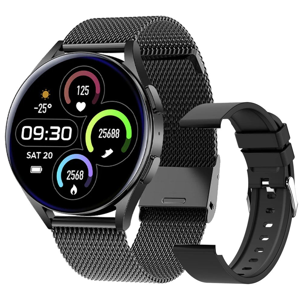 EMESA HOME Smartwatch for Men, Women : Full Touch HD Display, Blood Pressure and Oxygen Monitoring, Bluetooth Call, Sports Tracking for Android and iOS - Emesa Home