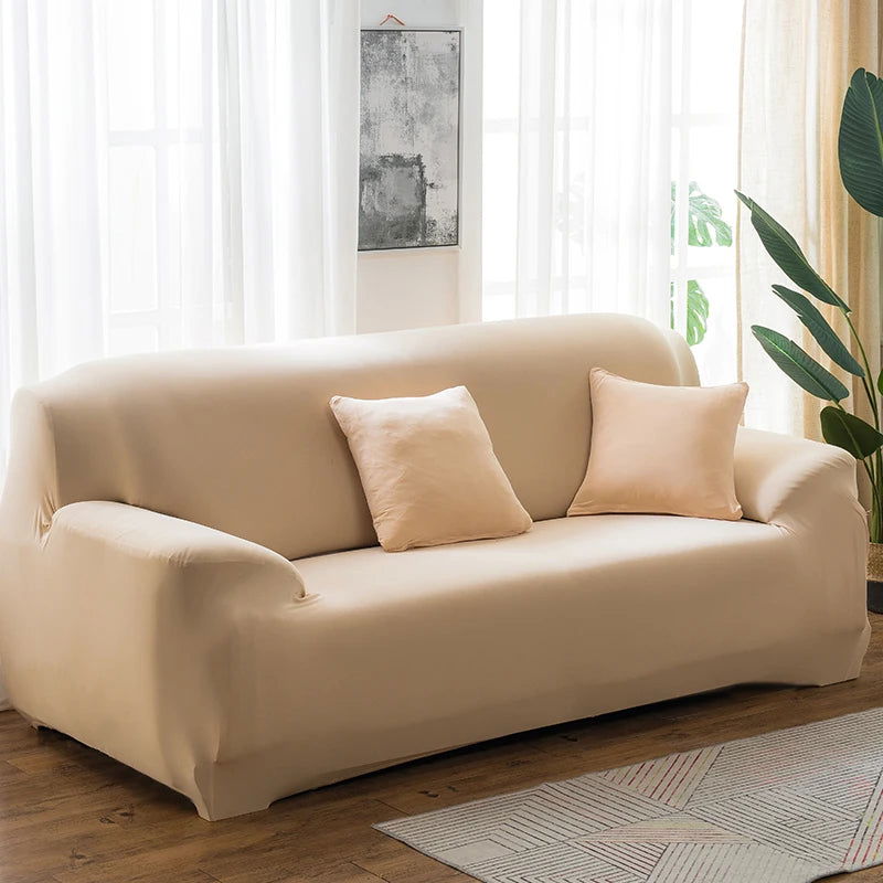 EMESA HOME Solid Color Elastic Sofa Covers for Living Room Spandex Sectional Corner Sofa Slipcovers Couch Chair Cover Funda de sofá - Emesa Home