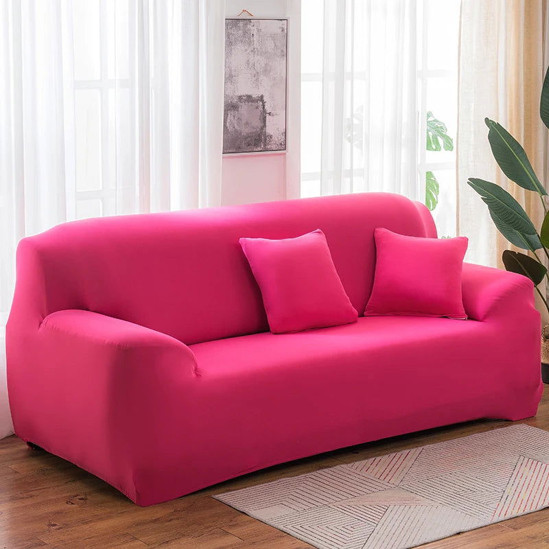 EMESA HOME Solid Color Elastic Sofa Covers for Living Room Spandex Sectional Corner Sofa Slipcovers Couch Chair Cover Funda de sofá - Emesa Home