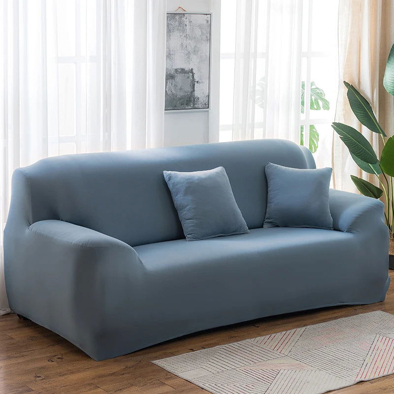 EMESA HOME Solid Color Elastic Sofa Covers for Living Room Spandex Sectional Corner Sofa Slipcovers Couch Chair Cover Funda de sofá - Emesa Home