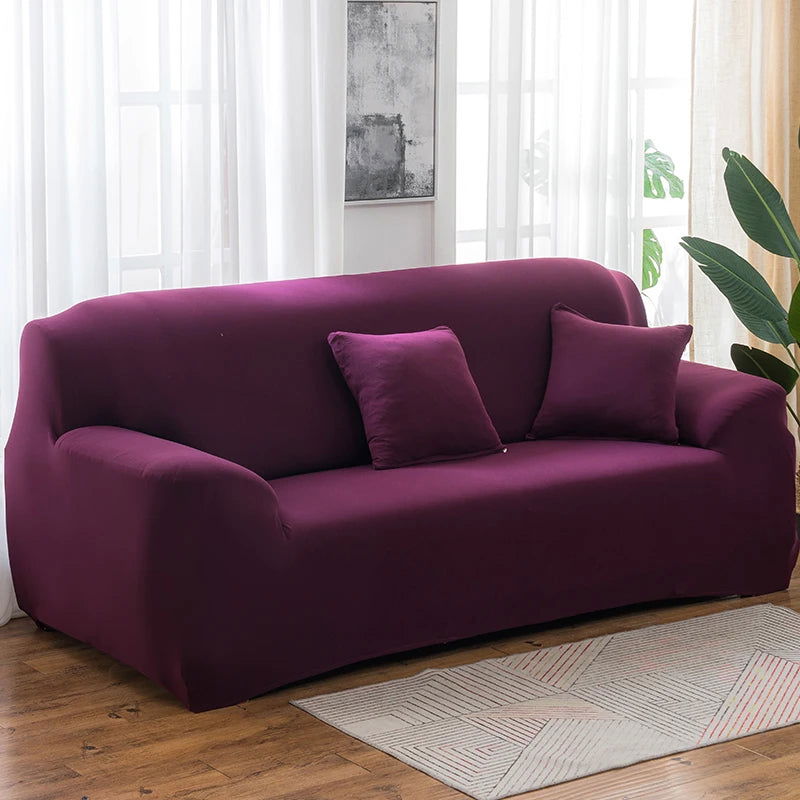 EMESA HOME Solid Color Elastic Sofa Covers for Living Room Spandex Sectional Corner Sofa Slipcovers Couch Chair Cover Funda de sofá - Emesa Home