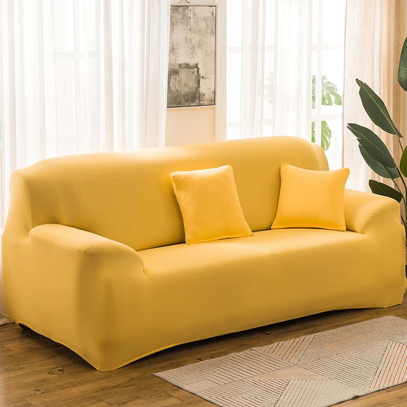 EMESA HOME Solid Color Elastic Sofa Covers for Living Room Spandex Sectional Corner Sofa Slipcovers Couch Chair Cover Funda de sofá - Emesa Home