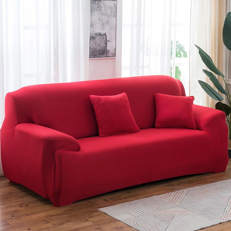 EMESA HOME Solid Color Elastic Sofa Covers for Living Room Spandex Sectional Corner Sofa Slipcovers Couch Chair Cover Funda de sofá - Emesa Home