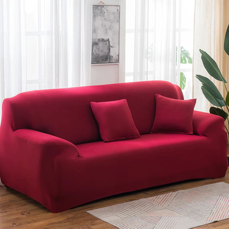 EMESA HOME Solid Color Elastic Sofa Covers for Living Room Spandex Sectional Corner Sofa Slipcovers Couch Chair Cover Funda de sofá - Emesa Home