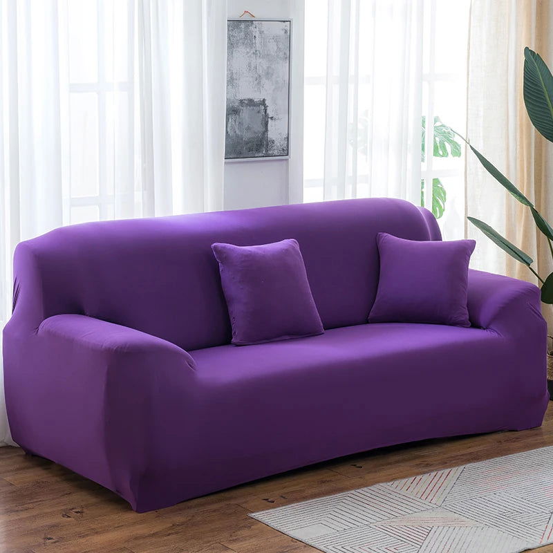 EMESA HOME Solid Color Elastic Sofa Covers for Living Room Spandex Sectional Corner Sofa Slipcovers Couch Chair Cover Funda de sofá - Emesa Home