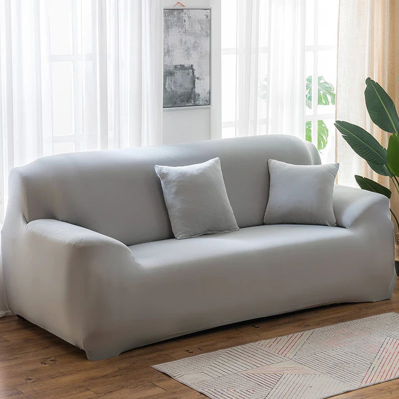 EMESA HOME Solid Color Elastic Sofa Covers for Living Room Spandex Sectional Corner Sofa Slipcovers Couch Chair Cover Funda de sofá - Emesa Home