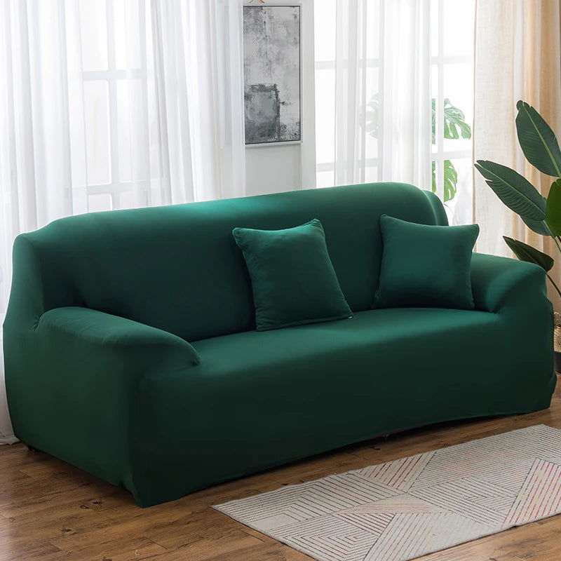 EMESA HOME Solid Color Elastic Sofa Covers for Living Room Spandex Sectional Corner Sofa Slipcovers Couch Chair Cover Funda de sofá - Emesa Home