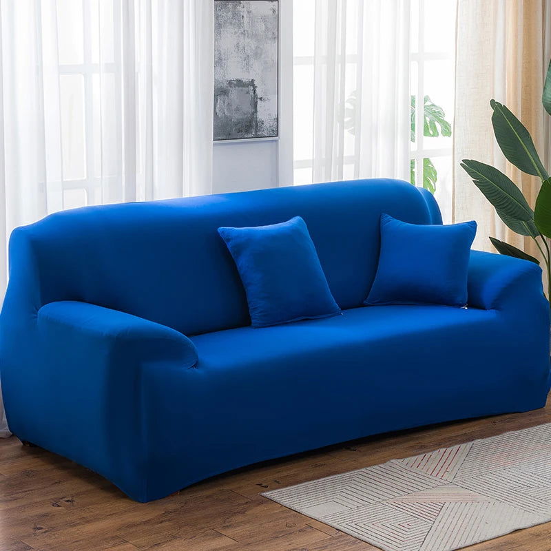 EMESA HOME Solid Color Elastic Sofa Covers for Living Room Spandex Sectional Corner Sofa Slipcovers Couch Chair Cover Funda de sofá - Emesa Home