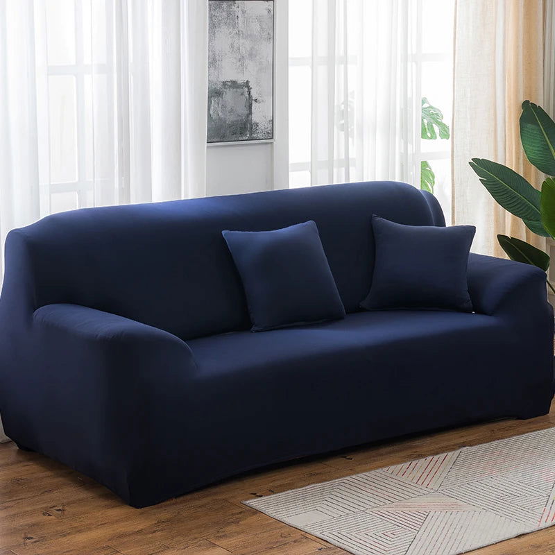 EMESA HOME Solid Color Elastic Sofa Covers for Living Room Spandex Sectional Corner Sofa Slipcovers Couch Chair Cover Funda de sofá - Emesa Home