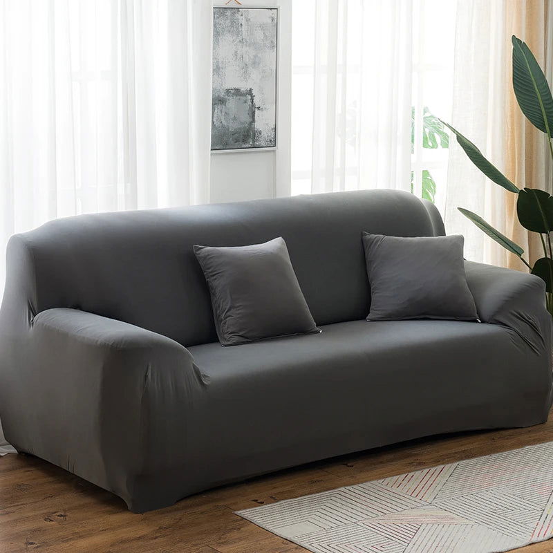 EMESA HOME Solid Color Elastic Sofa Covers for Living Room Spandex Sectional Corner Sofa Slipcovers Couch Chair Cover Funda de sofá - Emesa Home