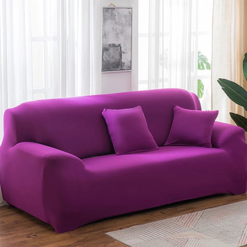 EMESA HOME Solid Color Elastic Sofa Covers for Living Room Spandex Sectional Corner Sofa Slipcovers Couch Chair Cover Funda de sofá - Emesa Home