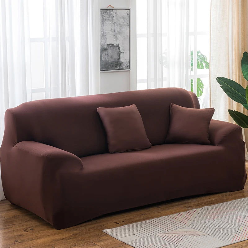 EMESA HOME Solid Color Elastic Sofa Covers for Living Room Spandex Sectional Corner Sofa Slipcovers Couch Chair Cover Funda de sofá - Emesa Home