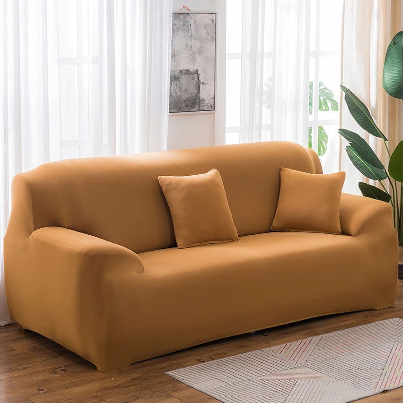 EMESA HOME Solid Color Elastic Sofa Covers for Living Room Spandex Sectional Corner Sofa Slipcovers Couch Chair Cover Funda de sofá - Emesa Home