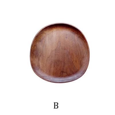 EMESA HOME Solid Wood Round Dinner Plates: Handmade High-Quality Serving Tray for Desserts, Fruits, and Snacks - Emesa Home