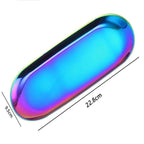 EMESA HOME Stainless Steel Jewelry Storage Tray – Oval Metal Cosmetic Organizer, Cake, Fruit, Dessert, Snack Plate, Kitchen Nut Tray - EMESA HOME™