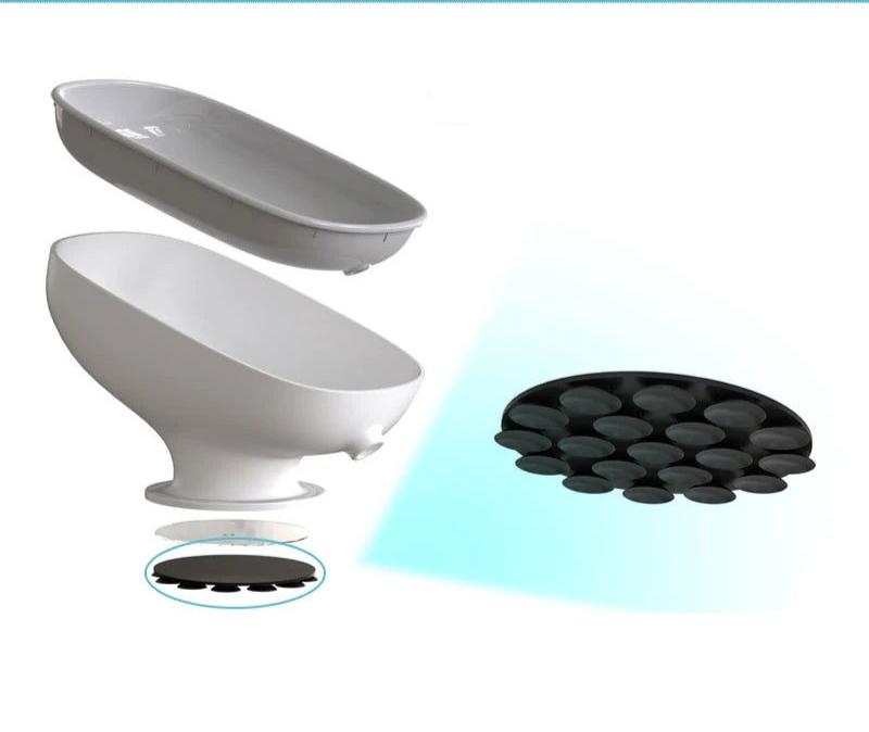 EMESA HOME Super Suction Cup Soap Dish is designed for bathroom and kitchen use. - Emesa Home