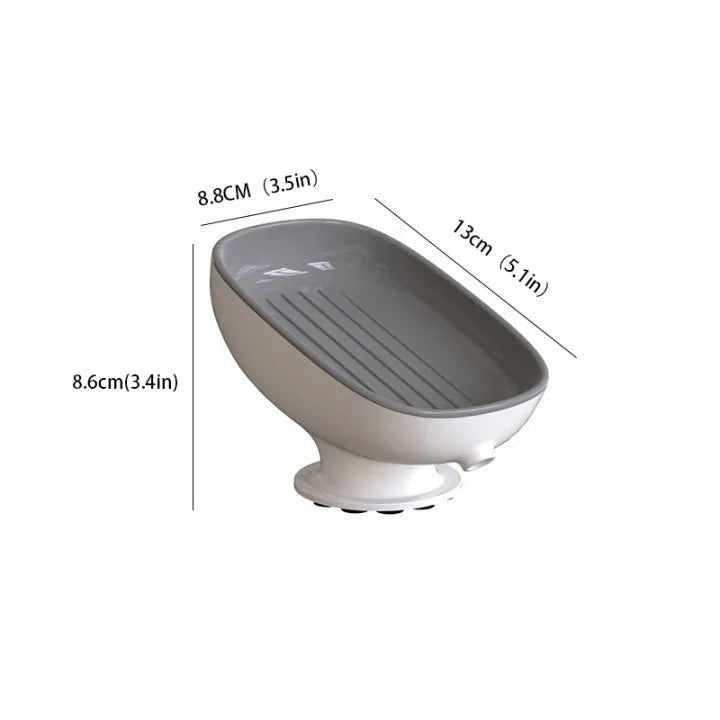 EMESA HOME Super Suction Cup Soap Dish is designed for bathroom and kitchen use. - Emesa Home