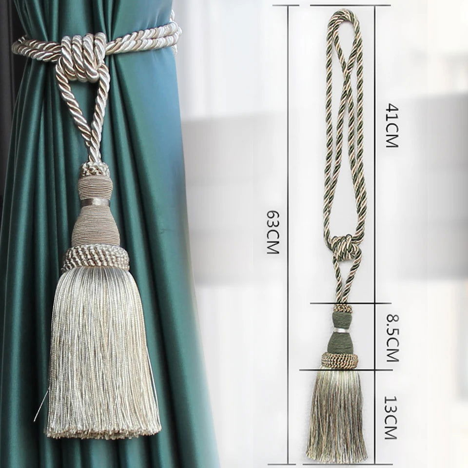 EMESA HOME Tassel Curtain Tiebacks are decorative curtain accessories designed to add a touch of style to your curtains. - Emesa Home