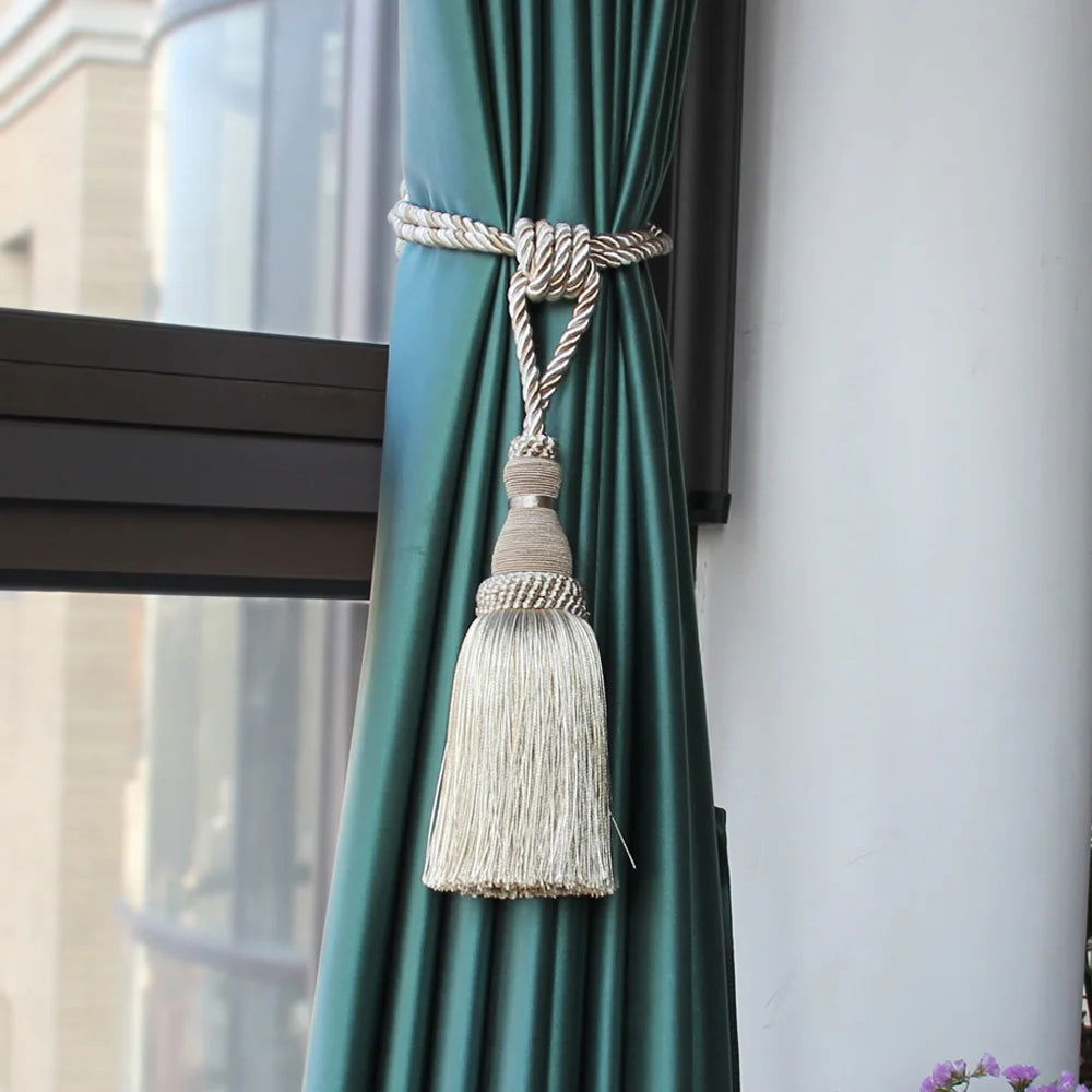 EMESA HOME Tassel Curtain Tiebacks are decorative curtain accessories designed to add a touch of style to your curtains. - Emesa Home